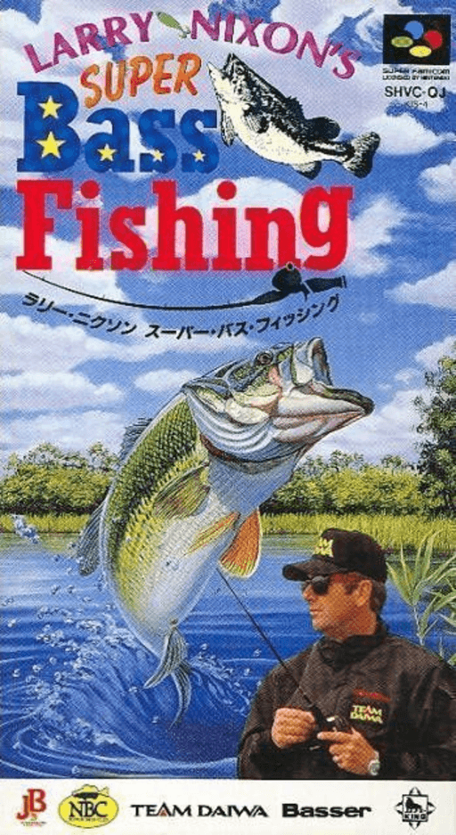 Larry Nixon's Super Bass Fishing box art for Super Famicom